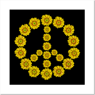 Sunflower peace Posters and Art